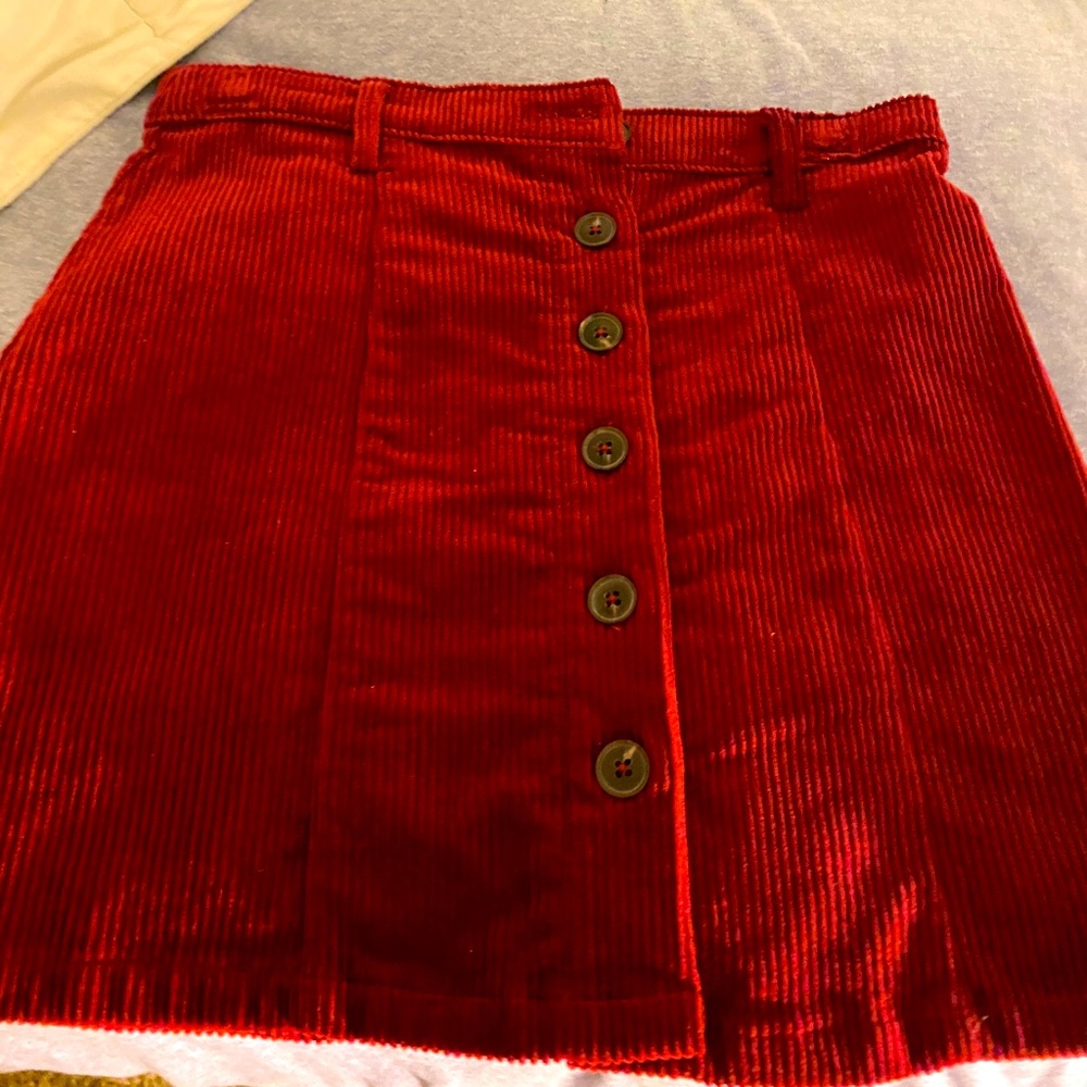 Forever 21 burgundy corduroy skirt